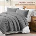 WDCOZY Dark Grey King Size Quilt Bedding Sets with Pillow Shams, Deep Lightweight Bedspread Coverlet, Quilted Blanket Thin Comforter Bed Cover, All Season Summer Spring, 3 Pieces, 104x90 inches