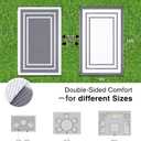 OLANLY Outdoor Rug 8x10 ft Waterproof, Reversible Outdoor Plastic Straw Rug, RV Mat, Indoor Outdoor Carpet Clearance for Patio, Camping, Balcony, Deck, Backyard, Grey & White
