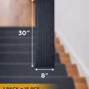 8x30 Dark Grey Carpet Stair Treads Pack of 15 with Stickers for Easy Peeling - Self-Adhesive Peel and Stick Carpet for Stairs - Works with Most Subfloor Types - Dark Gray Stair Treads
