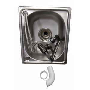 Stainless Steel Single Bowl Square Kitchen Laundry Washing Sink Plumbing Waste