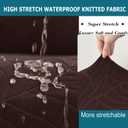 HFCNMY Bar Stool Chair Covers,Stretch Water Repellen Bar Stool Covers with Backs Jacquard Bar Chair Covers Washable Swivel Chair Slipcovers with Back 4 Pack Coffee