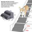 CiWiVOKi 2-Step Modular Dog Ramp - Portable Non-Slip Stairs for Small Dogs with High Support, 9.5" D Lightweight Plastic Pet Steps Fits Staircase Indoor, Ideal for Elderly Injured Pets (6-Pack, Grey)
