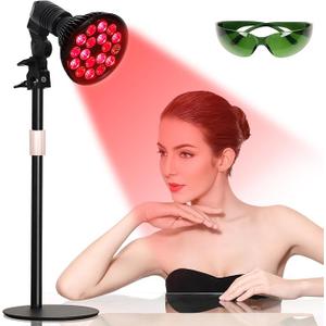 Red Light Therapy for Body and Face, Infrared Red Light Therapy Device with Adjustable Stand, 660nm ＆ 850nm Desk Red Light Therapy Lamp for Neck, Knee Pain Relief, Skin Wellness
