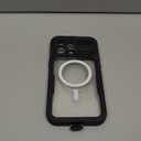 Magnetic for iPhone 15 Pro Max Case, IP68 Waterproof Dustproof Case, [Compatible with Magsafe] [Built-in Screen Protector] Full Body Heavy Duty Rugged Phone Cover 6.7 inch, Black/ Clear