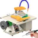 350W Lapidary Saw Benchtop Cutting&Engraving Machine,Variable Speed 0-10000 RPM with Water Cooling,Complete Kit for Wood Acrylic Stone Metal,Includes Diamond Blades,Flex Shaft,Polishing Wheels
