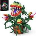 Millionspring Piranha Plant Audrey II 2 Building Blocks Set, Toys Kit Horrors Flower Shop Decoration Valentine Gift for Tv Film Fans Families Friends 12+ On Halloween Birthday Christmas