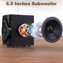 Bobtot Surround Sound Systems Wireless Rear Satellite Speakers - 800W 6.5inch Subwoofer 5.1 Surround Sound System for TV/2.1 Channel Home Theater Systems with ARC Optical Bluetooth Input