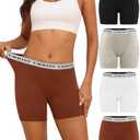 UMMISS Womens Boxer Briefs Underwear Boy Shorts Cotton Underwear Soft Anti Chafing Ladies Panties 4 Pack L