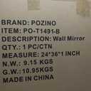 POZINO 36"x24" Irregular Beveled Bathroom Mirror for Over Sink