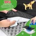 Dog Bed Covers Replacement Waterproof for Dog Bedding Washable Black 2 Pack 35" x 44" XL