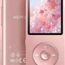 AGPTEK A02PL 64GB MP3 Player, 65 Hours Playback Lossless Sound Music Player, Supports up to 128GB(Rose Gold)