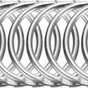 5 x uxcell 14pcs Shower Curtain Rings, 1.3 Inch ID Iron Round Snap Shower Curtain Hooks Glide Smoothly Shower Hooks for Bathroom Shower Curtain Rods, Silver