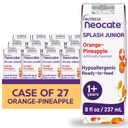 Nutricia Neocate Splash - Ready-to-Feed Hypoallergenic, Amino Acid-Based Toddler and Junior Formula - Orange-Pineapple - 8 fl oz (Case of 27) Best By 05/15/2026