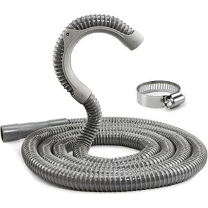 TOMOON 12ft Universal Washing Machine Drain Hose Extension with Clamp - Industrial Polypropylene Corrugated, Fits Most Home Washers, Ultra Flexible & Leak-Proof