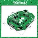 Gatherfun 2026 Graduation Party Supplies Kit - Class of 2026 Decor Set with Congrats Grad Food Trays, Graduation Decorations & Favors for a Memorable Grad Party（Green & Black）