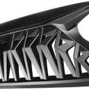 Matte Black Front Grill, Shark Grille Compatible with 2007-2018 Jeep Wrangler Rubicon Sahara Sport JK JKU