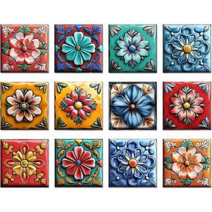 VICCI 24Pcs Peel and Stick Wall Decals 5.9 x 5.9 inch Tile Stickers for Kitchen Backsplash Bathroom Removable Home Decor