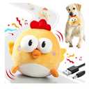 Interactive Dog Toys, Squeaky Moving Ball Toy with Jumping & Music Modes, Rechargeable Plush Chew Toys for Small/Medium/Large Dogs to Keep Puppy Busy Pet Toys (Chick)