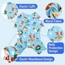 MIGOHI Thermal Dog Pjs for Christmas- Fall Winter Dog Sweater, Fleece Pjs for Dogs with Cozy Long Sleeves to Protect Joints,Stretchy Pet Jammies Sweater Outfit for Boy & Girl, Easy-Care, Blue, S