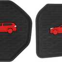 2PCS Cup Holder Coaster for Toyota Grand Highlander 2024 2025 Accessories,Silicone Cup Inserts Interior Mats (Red)