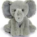 Elephant Stuffed Animal Toys, 8.5 Inch Soft and Cuddly Elephant Plush Animals Toy, Cute and Realistic Animals Gifts for Boys and Girls Toy for Toddlers 1-3