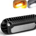 SUPAREE LED RV Porch Light, White Amber 12 Volt Exterior Light, 800 Lumen Black Lighting Fixture Kit Replacement for RVs Trailers Campers (2 Pieces)