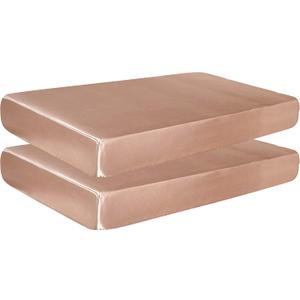 2 Pack Satin Crib Sheets for Baby Hair Soft and Silky Fitted Crib Sheets Neutral Colors for Standard Size Crib and Toddler Mattress Gender Neutral (Rose Gold)