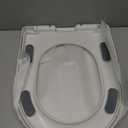 elongated U Toilet Seat Soft Close Quick Release White PP Seat
