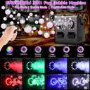 Fog Bubble Machine,1500W 3IN1 Smoke Bubble Machine with 24LEDs RGBW 4IN1 Lighting Effect Remote Control Timer Settings DMX512 for Halloween Birthday Parties Wedding Show Festival Stage