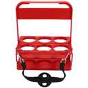Foldable Plastic Drink Carrier, Beverage Delivery Holder Compatible with Grubhub Doordash Instacart Postmates Eats Car Drivers, Catering, Restaurant (Red)