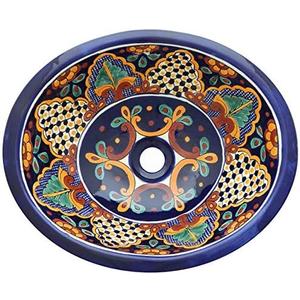 Talavera Mexican Handmade Ceramic Hand Painted Bathroom Sink 23