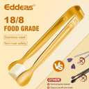 12 PCS Small Serving Tongs, 6" Mini Gold Sugar Tongs, Stainless steel Small Kitchen Tiny Food Tongs for Serving Food, Coffee Bar, Tea Party, Desserts Party and Ice Bucket