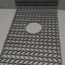 AWOKE Sink Protectors for Kitchen Sink - 26"x 14" Sink Mat - Heat-resistant Easy-clean Silicone Sink Mat - for Protection of Stainless Steel Sink - with Center Drain (Grey),Kitchen Sink Accessories