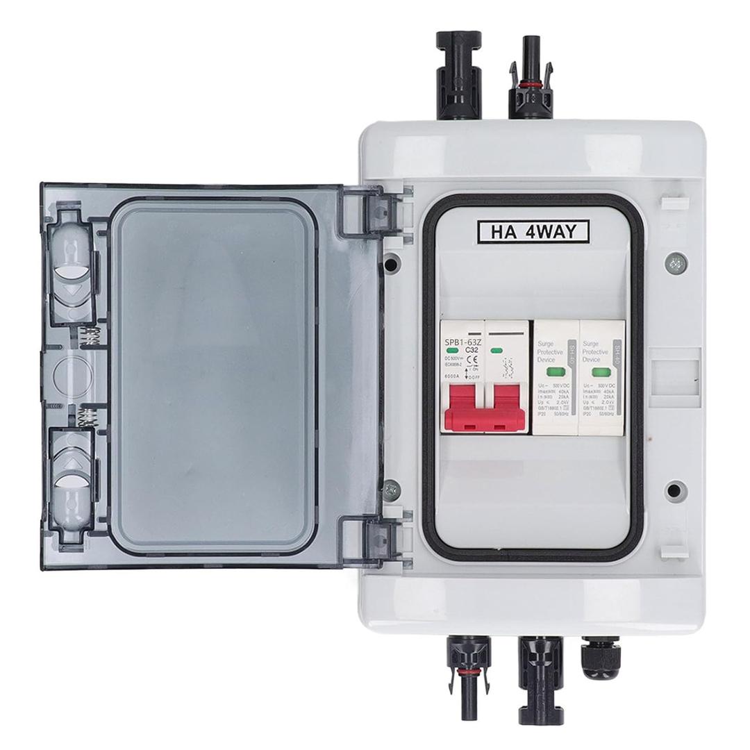 PV Combiner Box, Solar Photovoltaic Combiner Box, Outdoor Breaker Box with DC500V 32A for Solar Panels System