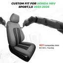 for Honda HRV Seat Covers 2023 2024 2025 2026 Sport LX, Custom Fit Car Seat Cover Full Set, Waterproof Leather HR-V Seat Protector, SUV Cushions Accessories, Gray Black, NOT Fit for EX-L