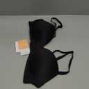 DotVol Women's Plunge Wirefree Pullover Bras Plus Size Comfortable Padded Everyday Bra  Black 36B