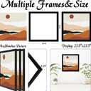 Black 24x24 Picture Frame Set of 3, High Transparent Frame for 24 By 24 Square Photo Collage Canvas Poster Size Wall Mount and Tabletop Horizontally Vertically (Black, 24 x 24 inches)
