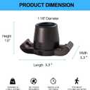 2 x 2024 Upgraded Walker Ski Glides Made with Wear-Resisting Rubber Base, NOT Scratch Floor, Universal Fit Walker Accessories for Folding Walkers, Walker Glides for Seniors, Walker Feet Replacement (Black)