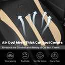 FLORICH Car Seat Covers, Breathable Mesh Automotive Seat Cover Full Sets, Front Seat Covers and Back Seat Cover Universal Car Interior Protectors Cushion for Most Cars&SUV-Black&Beige