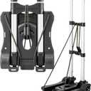 Small Folding Hand Truck Dolly with 2 Wheels, Lightweight Aluminum Foldable Luggage Cart, Collapsible Cart Portable Dolly for Airport Travel Moving Use