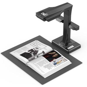 CZUR ET16 Plus Advanced Book & Document Scanner, 2nd Gen Auto-Flatten&Deskew Tech, 16MP Camera, Capture A3, 186 Languages OCR, Convert to PDF/Searchable PDF/Word/Tiff/Excel, Run On Windows&MacOS