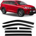 Voron Glass Tape-on Extra Durable Rain Guards for Toyota Highlander 2014-2019, Window Deflectors, Vent Window Visors, 6 Pieces - 100474