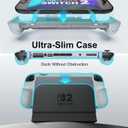 TiMOVO Dockable Case for Nintendo Switch 2 2025, TPU Grip Protective Case Accessories with Quick-Release Joycon Design for Switch 2, Anti-Scratch Shockproof Console Hard Cover, Gray