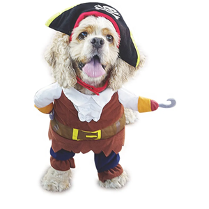 Mikayoo Pet Costume Fashion Pirates of The Caribbean Style Clothes Halloween Suit with a Hat Costume Apparel for Dog & Cat (M)