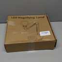 HITTI 12X & 30X Magnifying Glass with Light, Infinite Color and Brightness Desk Lamp & Clamp, 2-in-1 LED Lighted Magnifier Stand for Craft Reading Hobby Soldering Puzzle (12X & 30X Ring Base & Clamp)