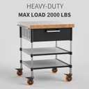 4 Inch Caster Wheels 2000Lbs, Threaded Stem Casters Set of 4 Heavy Duty, 1/2"-13 x 1 (Screw Diameter 1/2", Stem Length 1"), Safety Dual Locking Industrial Castors, Wheels for Cart, Furniture