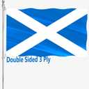 Scottish Scotland Flag 3x5 Double Sided Outdoors Heavy Duty 210D Polyester and Durable Canvas Header with 2 Brass Grommets Scottish National Flags 3 X 5 Ft, Cuba Flag