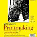 Strathmore 300 Series Printmaking Paper Pad, Glue Bound, 8x10 inches, 40 Sheets (120g) - Artist Paper for Adults and Students - Block Printing, Linocut, Screen Printing