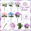 Suncalla Multicolor 6 Bundles Hydrangea Artificial Flowers Bulk 30 Heads 20'' Faux Fake Hydrangea for Spring Graves Easter Decor Porch Indoor Outdoor Home Garden Wedding Table Centerpieces