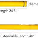 TRANSON Durable Poster Storage Tube with Straps 24"-40" Extendable for Blueprints, Artwork, Maps, Posters Color Yellow